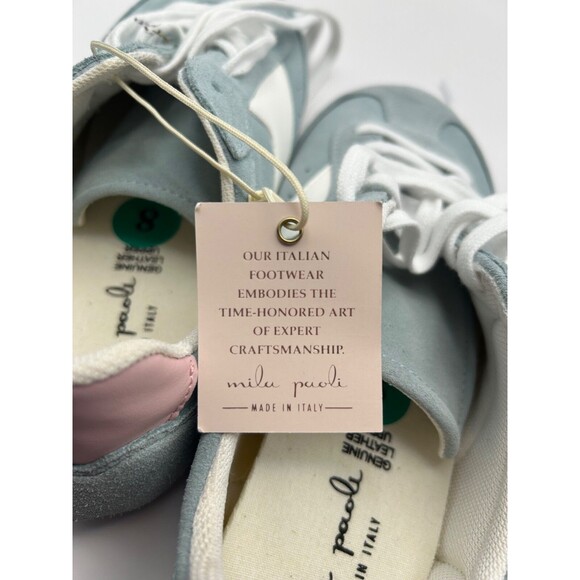 Mila Paoli Fashion Sneakers Women's Size 8 Blue Suede Made in Italy NEW - Picture 9 of 9